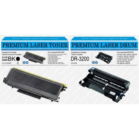 LOT TONER + TAMBOUR TN-3170/DR-3200