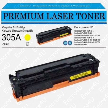 TONER GENERIQUE CE-412A 305A Y