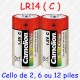 2 piles Alcaline Plus C LR14 R14 MN1400 AM2 E93 1,5V
