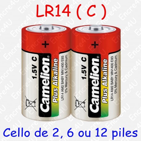 2 piles Alcaline Plus C LR14 R14 MN1400 AM2 E93 1,5V