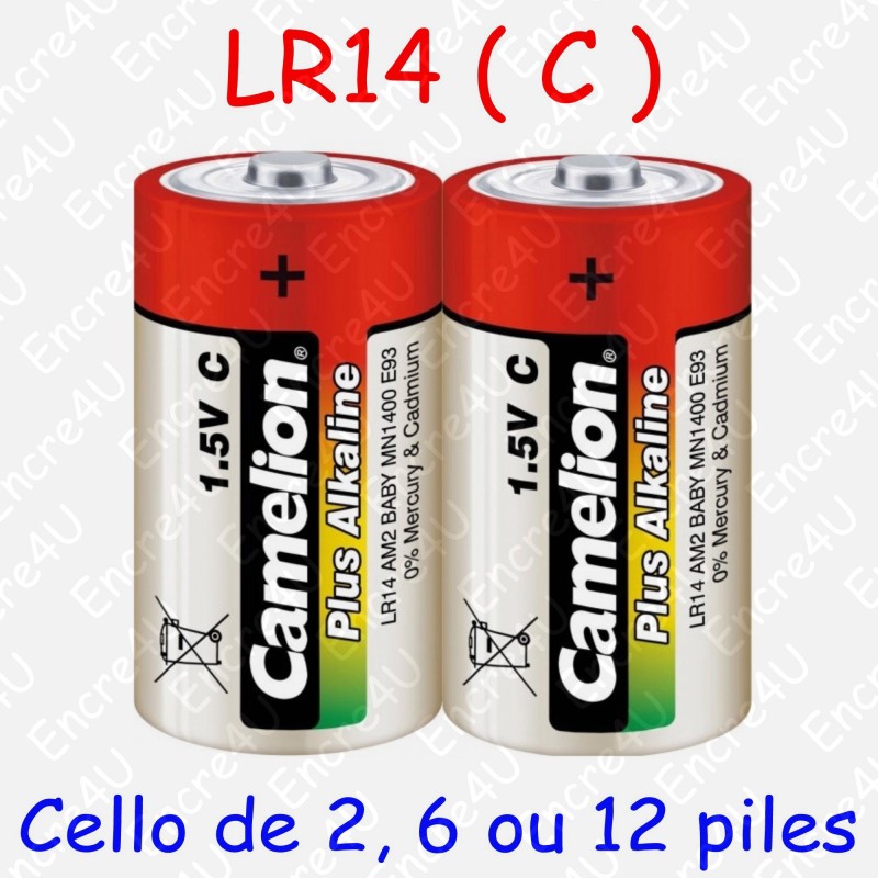 Piles BATON Alcaline Plus C LR14 R14 MN1400 AM2 E93 1,5V