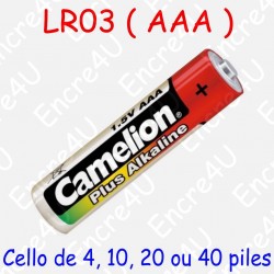 10 piles Alcaline Plus AAA LR03 1,5V