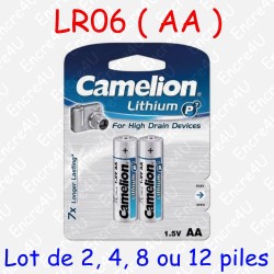 2 piles Lithium AA LR6 FR6 LR06 R6 R06 FR06 L91 1,5V