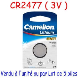 1 Pile Lithium CR2477 DL2477 3V
