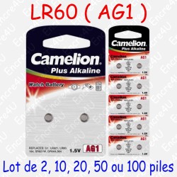 2 Piles Alcaline AG1 LR60 LR621 364 1,5V