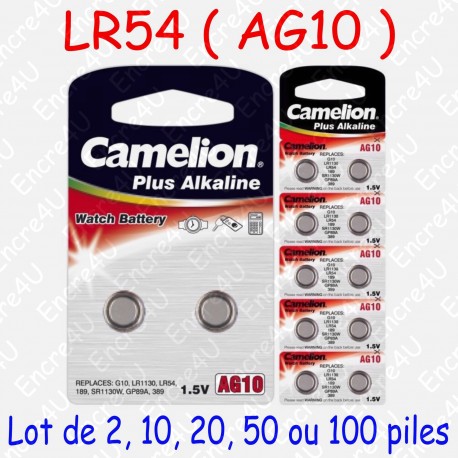 Loupe Boutique - Pile bouton Varta Electronics V 10 GA (LR54, LR1130, AG10)