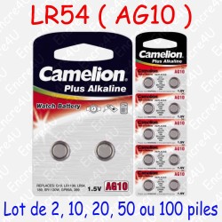 2 Piles Alcaline AG10 LR54 LR1131 389 1,5V