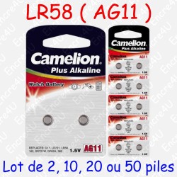 2 Piles Alcaline AG11 LR58 LR721 362 1,5V