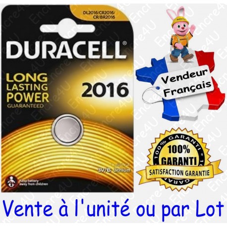 5 piles Lithium DURACELL CR2016 DL2016 3V 3 volt