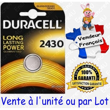 5 piles DURACELL CR2430 DL2430 Lithium 3V