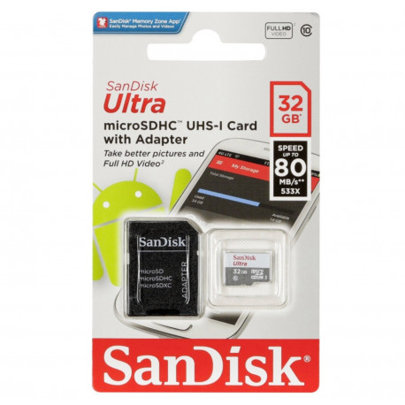 Carte Micro SD SDHC UHS-1 32 Go Gb Giga SANDISK ULTRA