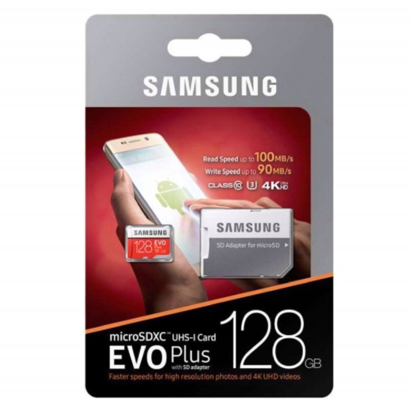 Carte Micro Sd Sdxc Uhs 3 128 Go Gb Giga Samsung Evo Plus Avec Adaptateur