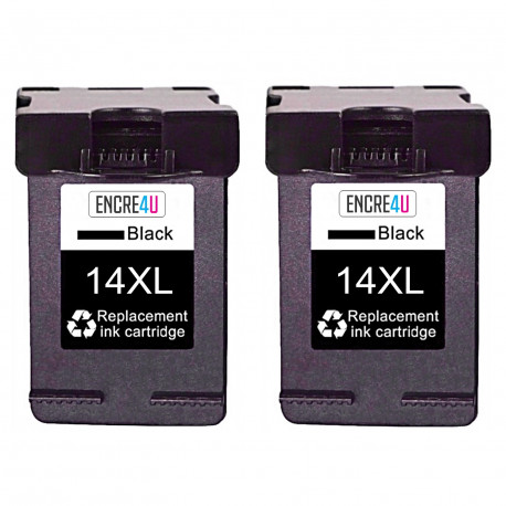 2 CARTOUCHES COMPATIBLES LEXMARK 14 XL