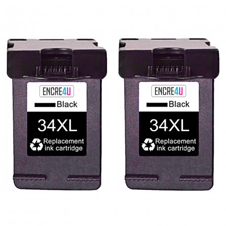 2 CARTOUCHES COMPATIBLES LEXMARK 34 XL